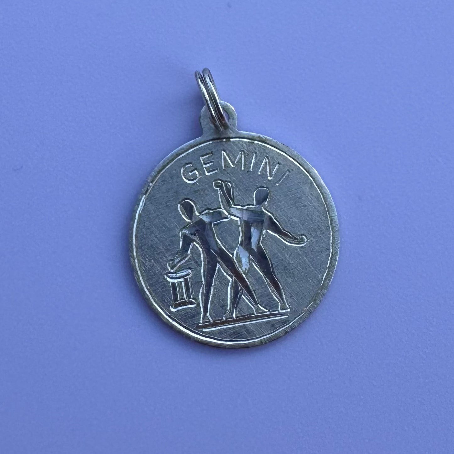 Vintage Gemini Coin Charm