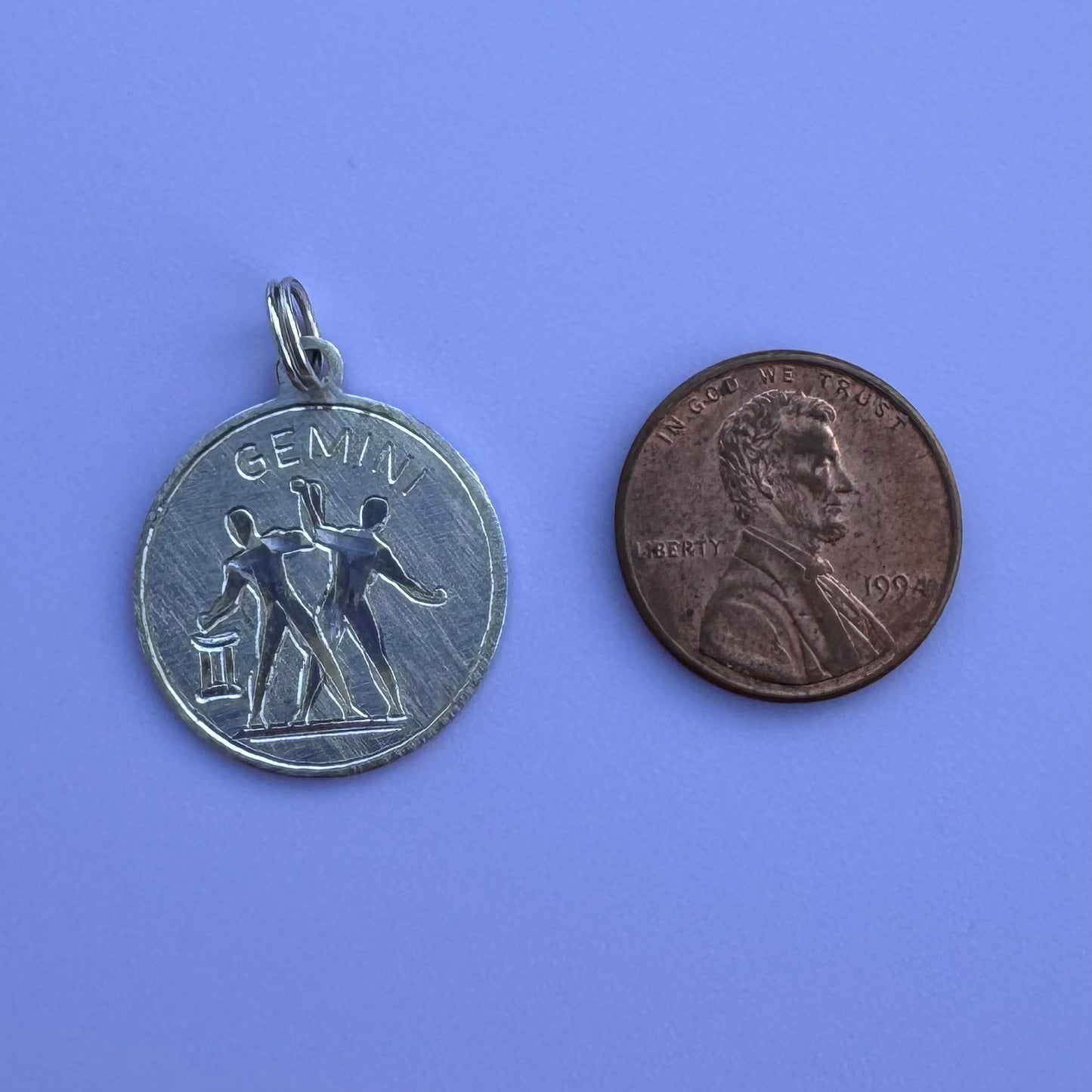 Vintage Gemini Coin Charm