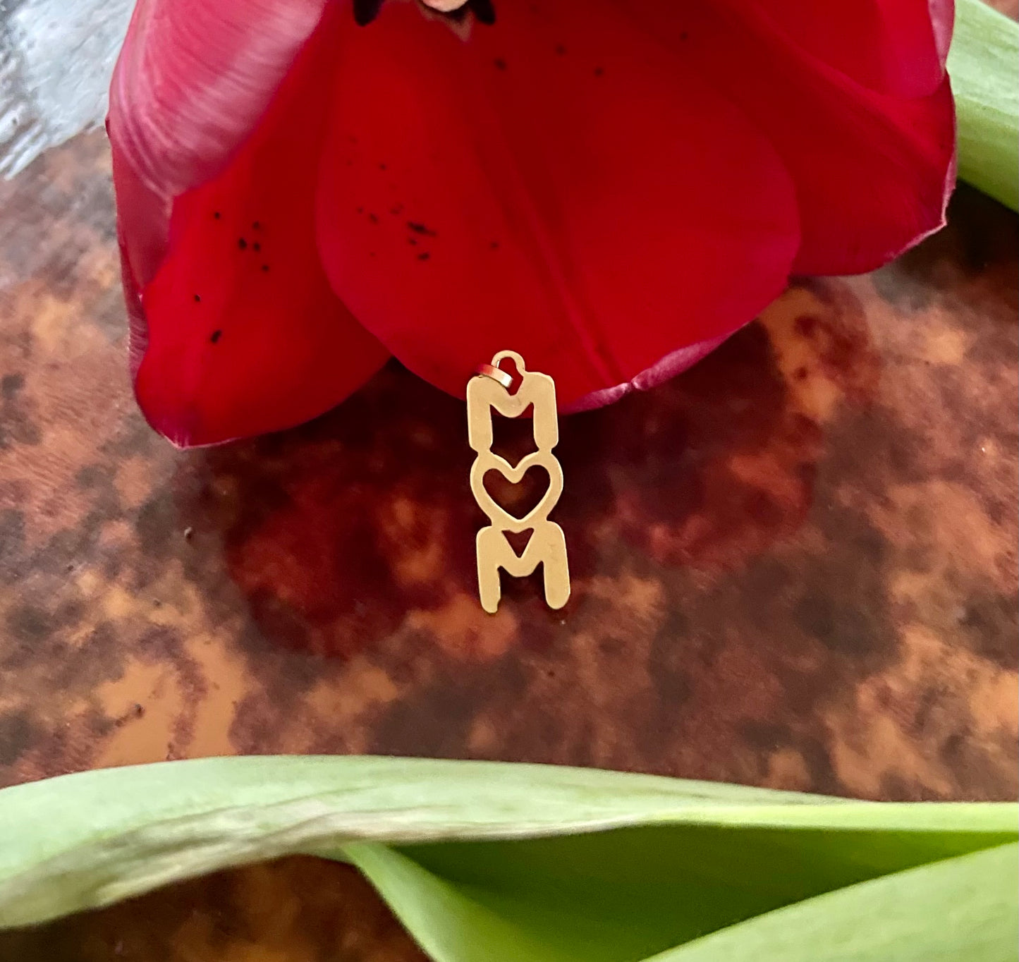 Mom Heart Charm